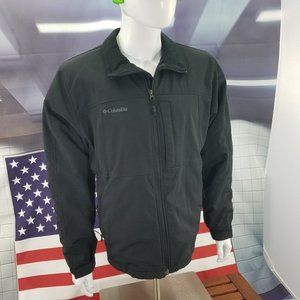 COLUMBIA Ski Jacket BLACK Zip-up Insulated Light Large